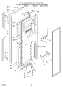 FREEZER DOOR Diagram and Parts List for KSRB22FGSS00  KitchenAid Refrigerator