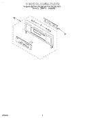 CONTROL PANEL, LITERATURE Diagram and Parts List for RMC305PDB1  Whirlpool Microwave Oven Combo