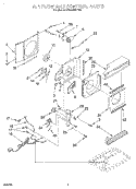 AIR FLOW AND CONTROL Diagram and Parts List for BPAC0500FS0  KitchenAid Air Conditioner