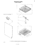 DISHRACK Diagram and Parts List for DU3016XR0  Whirlpool Dishwasher