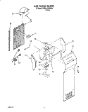 AIRFLOW Diagram and Parts List for 3VED27DQAW00  Whirlpool Refrigerator