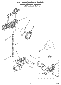 FILL AND OVERFILL PARTS Diagram and Parts List for KUDS01DLSS3  KitchenAid Dishwasher