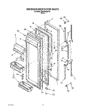 REFRIGERATOR DOOR Diagram and Parts List for 3XARG484WP00  Whirlpool Refrigerator