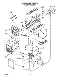 ICEMAKER, LITERATURE Diagram and Parts List for KSSS36DBX01  KitchenAid Refrigerator
