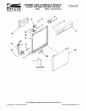 FRAME AND CONSOLE PARTS Diagram and Parts List for TUD6710WD0  Estate Dishwasher