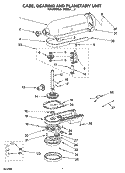 CASE, GEARING AND PLANETARY UNIT Diagram and Parts List for 5KSM5AER0  KitchenAid Mixer