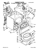 SECTION Diagram and Parts List for LER7858AW0  Whirlpool Dryer