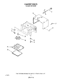 CABINET Diagram and Parts List for MS1451XW0  Whirlpool Wall Oven