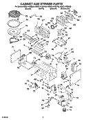 CABINET AND STIRRER PARTS Diagram and Parts List for KBMC147HBT02  KitchenAid Microwave Oven Combo