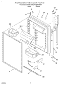 REFRIGERATOR DOOR Diagram and Parts List for KTRP22KJWH00  KitchenAid Refrigerator