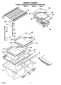 SHELF PARTS, OPTIONAL PARTS Diagram and Parts List for ET8CHKXKQ05  Whirlpool Refrigerator