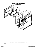 LOWER OVEN DOOR Diagram and Parts List for KEBI200WBL0  KitchenAid Wall Oven