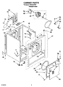CABINET PARTS Diagram and Parts List for TEDX540RQ1  Estate Dryer
