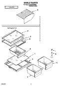 SHELF PARTS, OPTIONAL PARTS (NOT INCLUDED) Diagram and Parts List for CR18PKXRS01  Crosley Refrigerator