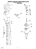 MOTOR AND ICE CONTAINER PARTS Diagram and Parts List for KSRG22FKSS17  KitchenAid Refrigerator