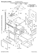 OVEN, LITERATURE Diagram and Parts List for KEBS207DBT9  KitchenAid Wall Oven
