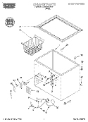 SECTION Diagram and Parts List for RH0500REW00  Roper Freezer