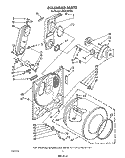 BULKHEAD Diagram and Parts List for LG9101XTN0  Whirlpool Dryer