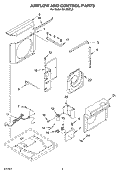 AIR FLOW AND CONTROL Diagram and Parts List for CA15WCL0  Crosley Air Conditioner