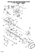 MOTOR AND ICE CONTAINER PARTS Diagram and Parts List for CS25AFXKQ05  Crosley Refrigerator