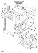 SECTION Diagram and Parts List for LER5634AQ1  Whirlpool Dryer