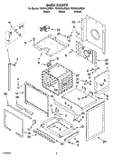 OVEN PARTS Diagram and Parts List for YGY396LXPQ01  Whirlpool Range