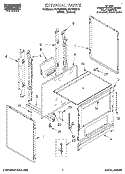 EXTERNAL Diagram and Parts List for FGP300BW2  Roper Range