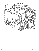 OVEN Diagram and Parts List for RF316PXXB1  Whirlpool Range