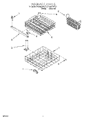 DISHRACK Diagram and Parts List for DU890DWGQ1  Whirlpool Dishwasher