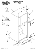 CABINET PARTS Diagram and Parts List for IMT188303  Inglis Refrigerator