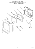 OVEN DOOR Diagram and Parts List for KEBS177DWH4  KitchenAid Wall Oven