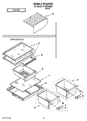SHELF PARTS, OPTIONAL PARTS (NOT INCLUDED) Diagram and Parts List for TT18TKXSB01  Estate Refrigerator