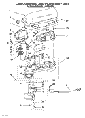 CASE, GEARING AND PLANETARY UNIT Diagram and Parts List for 4KG25G7XER4  KitchenAid Mixer