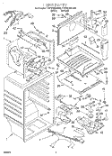 LINER Diagram and Parts List for 4YET21DKDN03  Whirlpool Refrigerator