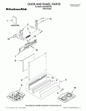 DOOR AND PANEL PARTS Diagram and Parts List for KUDS30FXPA4  KitchenAid Dishwasher