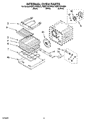 INTERNAL OVEN PARTS Diagram and Parts List for KEBC147KWH04  KitchenAid Range
