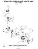 BRAKE, CLUTCH, GEARCASE, MOTOR AND PUMP Diagram and Parts List for LA5500XPW2  Whirlpool Washer