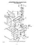 MAGNETRON AND AIRFLOW Diagram and Parts List for RM988PXLW9  Whirlpool Microwave Oven Combo
