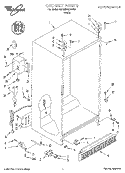 CABINET Diagram and Parts List for 6ED22DQXFW00  Whirlpool Refrigerator