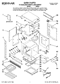 OVEN PARTS Diagram and Parts List for JGW8130DDB12  Jenn-Air Range