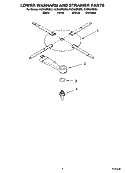 LOWER WASHARM AND STRAINER PARTS Diagram and Parts List for KUDI02IRBT0  KitchenAid Dishwasher