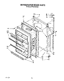 REFRIGERATOR DOOR, LIT/OPTIONAL Diagram and Parts List for RT20AKXWW00  Roper Refrigerator