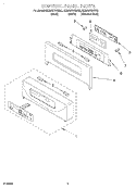 CONTROL PANEL Diagram and Parts List for KEMS378GBL2  KitchenAid Microwave Oven Combo
