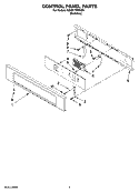 Part Location Diagram of WPW10466825 Whirlpool Microwave User Interface Control Board