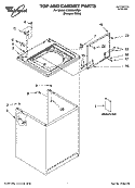 TOP AND CABINET PARTS Diagram and Parts List for LSQ9564MQ0  Whirlpool Washer