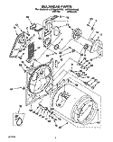 SECTION Diagram and Parts List for LET8858AN0  Whirlpool Dryer