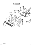 CABINET Diagram and Parts List for MH6600XW0  Whirlpool Microwave