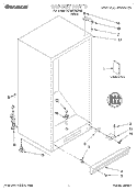 CABINET, LITERATURE Diagram and Parts List for TVF15FRGW02  Whirlpool Freezer