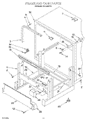 FRAME AND TANK Diagram and Parts List for KUDJ23HY2  KitchenAid Dishwasher