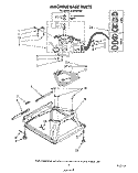 MACHINE BASE Diagram and Parts List for AL6245VL0  Whirlpool Washer